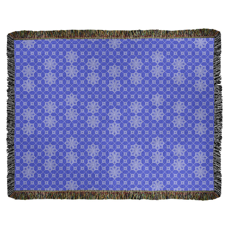 Couverture tissée Katelyn Elizabeth, L 60 po x L 80 po, Bleu