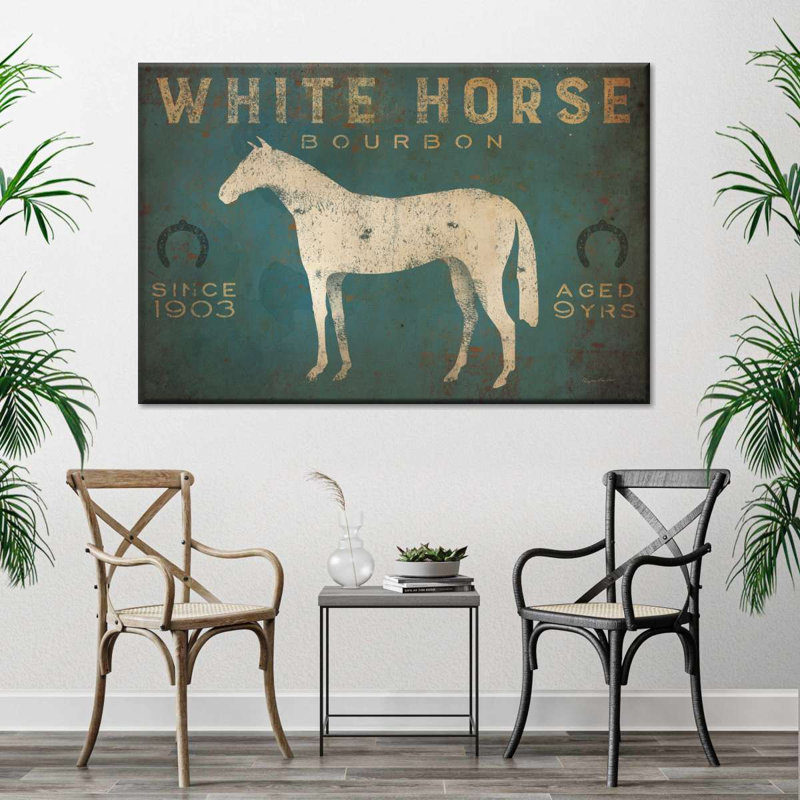 «White Horse No Kentucky», reproduction sur toile, H 8 po x l 12 po x P 1 po