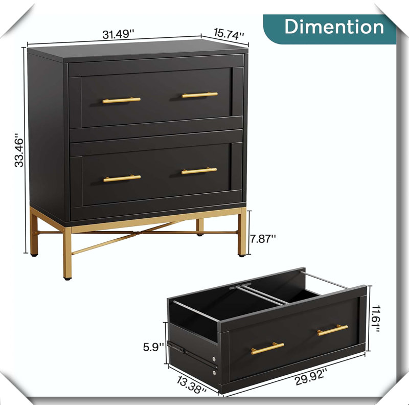 Rangement de bureau élégant, Noir