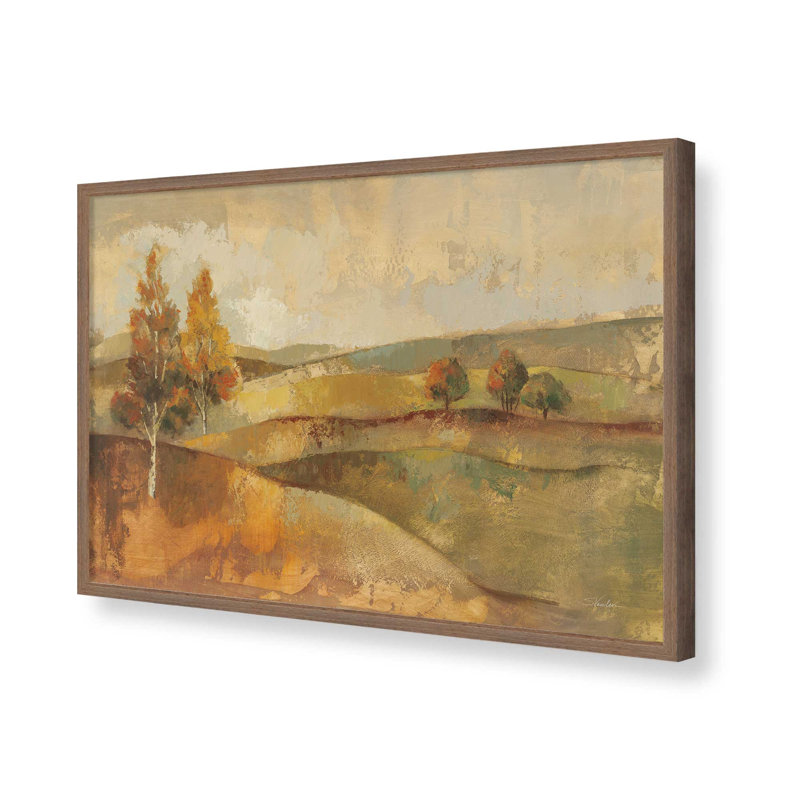 «Autumn Hills» par Silvia Vassileva, reproduction d'art, L 12 po x H 8 po, Brown, Framed Print