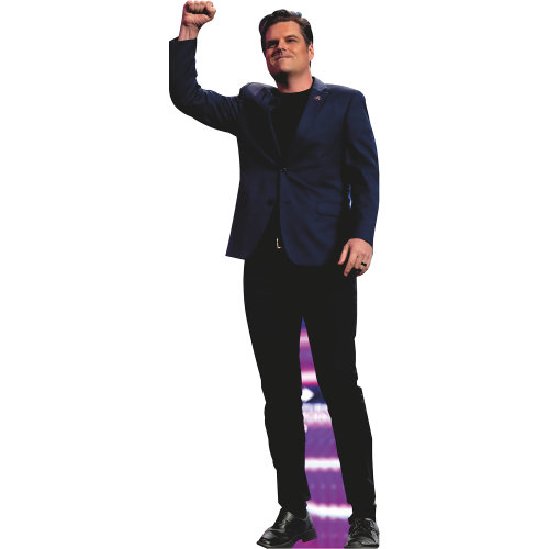 «H38246» Matt Gaetz procureure générale en carton découpé debout