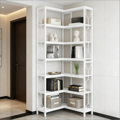 White Corner Bookcase