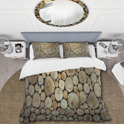 Ensemble de housse de couette en microfibre brune