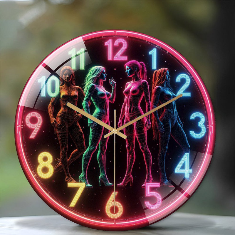 Horloge murale Neon Glow