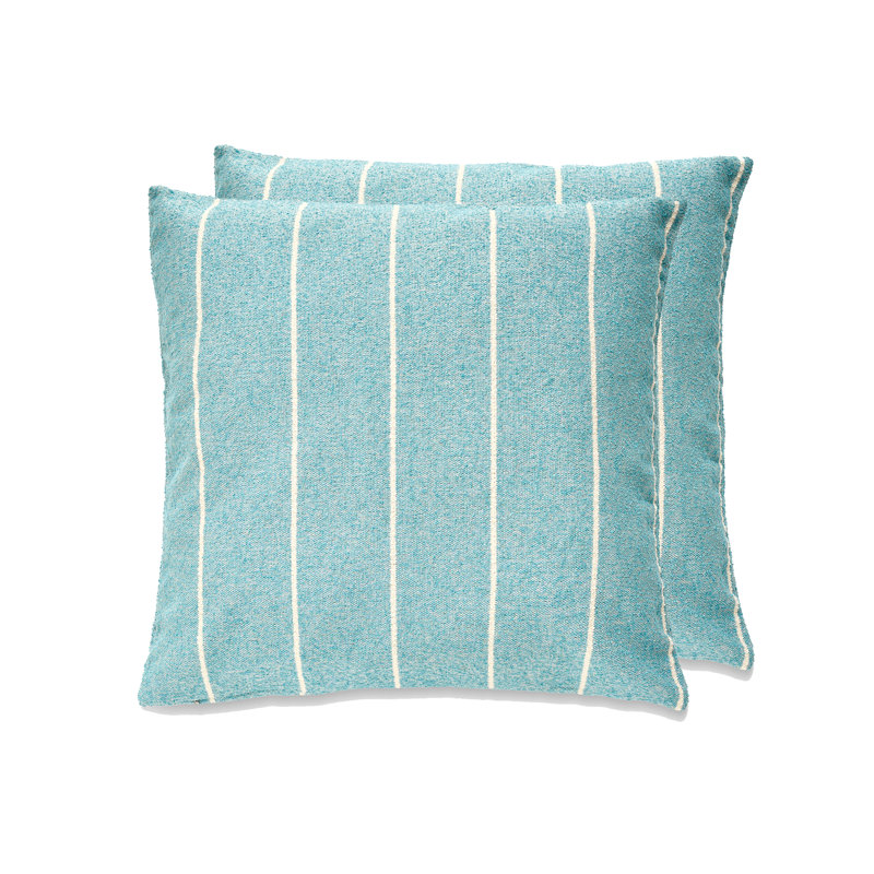 Housse de coussin French Stripe seulement - ensemble de 2, Bleu mer, Plumes