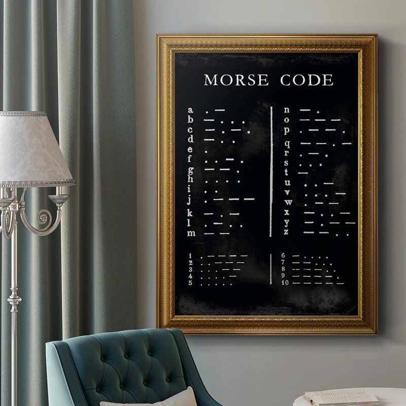 " Morse Code Chart ", 20" H x 16" W x 2.5" D