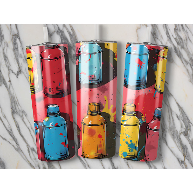 Choose Handmade Tumblers 591ml Vacuum Insulated Stainless Steel (18/8) Travel Tumbler with Straw