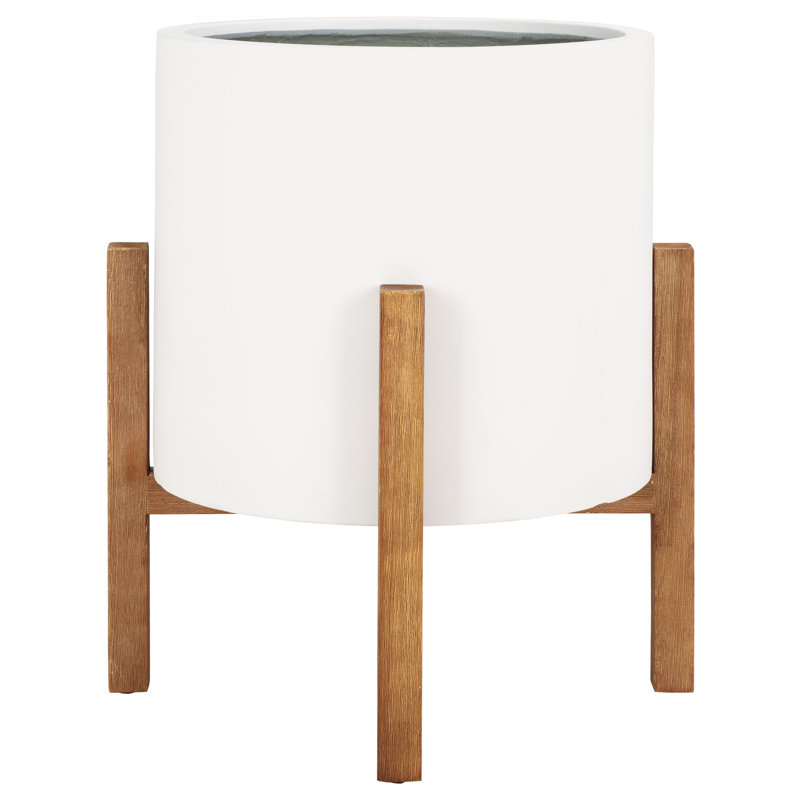 Pot à fleurs Tabitha, Blanc, H 29,3 po x l 25,3 po x P 25,3 po