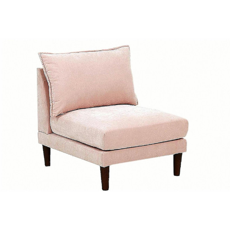 Magnifique chaise rose sans accoudoirs en tissu Morgan 1pc