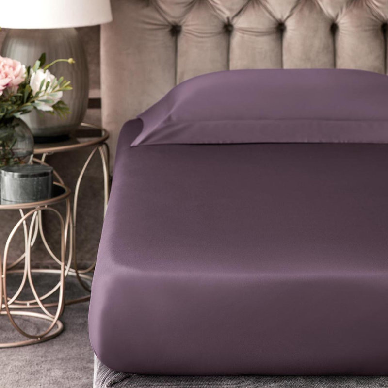 Perla Flat Sheet, Purple, King Flat Sheet