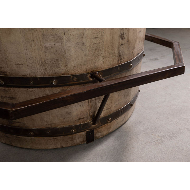HEAVY INDUSTRY Solid Wood Dining Table, Brown, white and pink