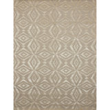 Geometric Area Rug in Light Brown/Ivory