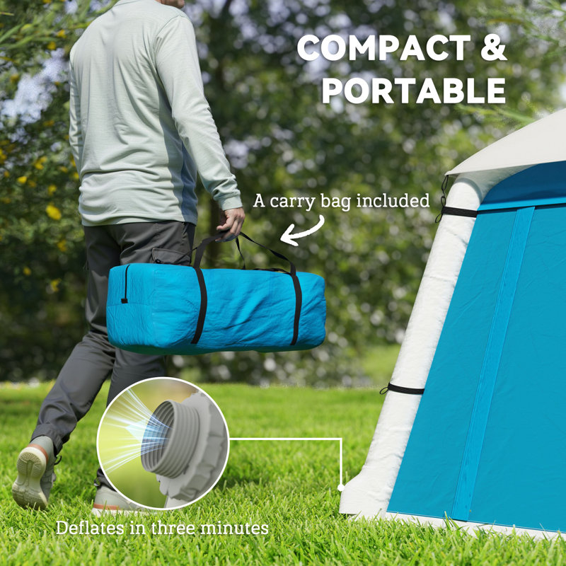 2 Person Tent, Light Blue/White
