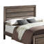 Grand lit à panneau en taupe délavé - élégance rustique pour chambre à coucher contemporaine