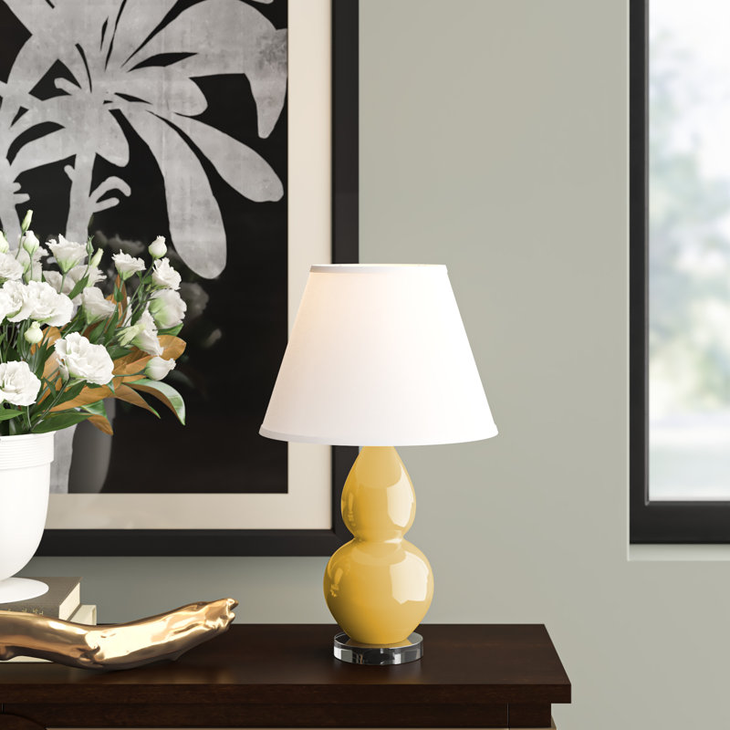 Small Double Gourd Table Lamp, Ash