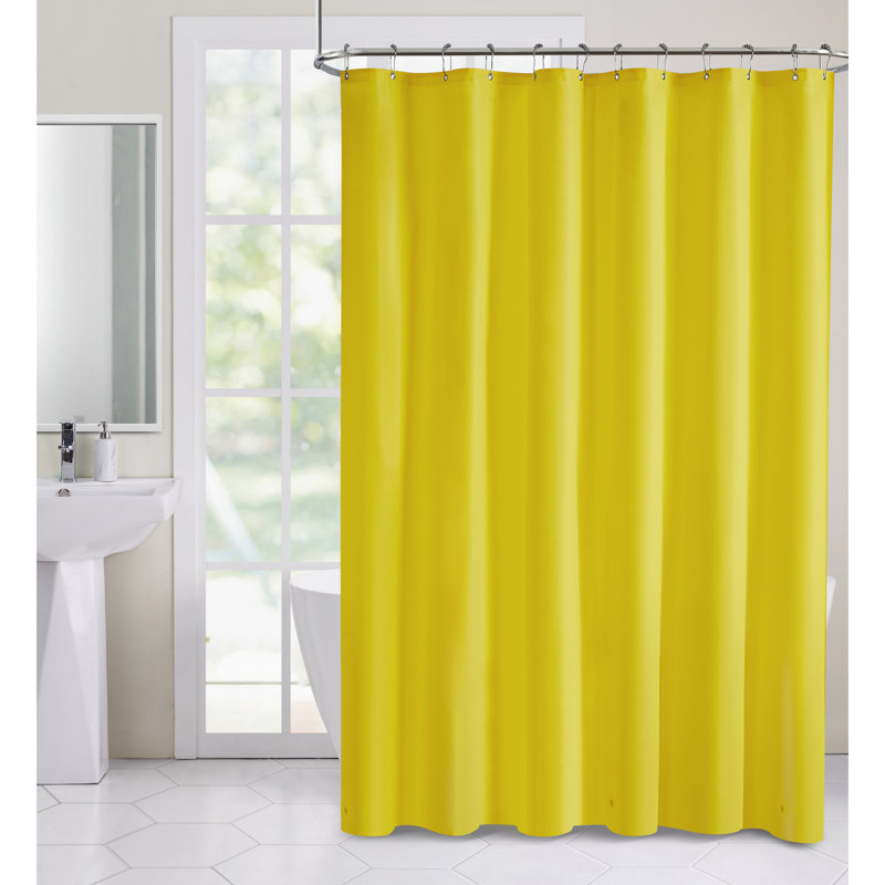 Doublure de douche en PEVA Hotel Style, 72 po x 72 po, Jaune