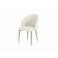 Ensemble de 2 chaises d'appoint en tissu blanc Cora
