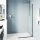 Zenith 34" W x 74" H Fixed Frameless Shower Screen with 3/8" Glass