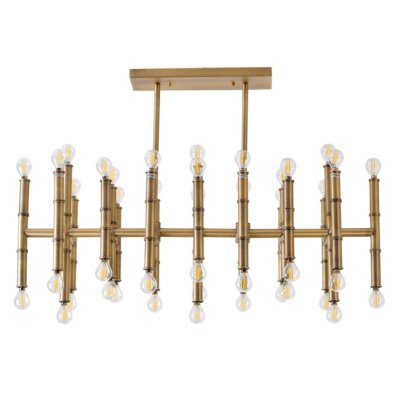Lustre 42 lumières Modern, Laiton antique