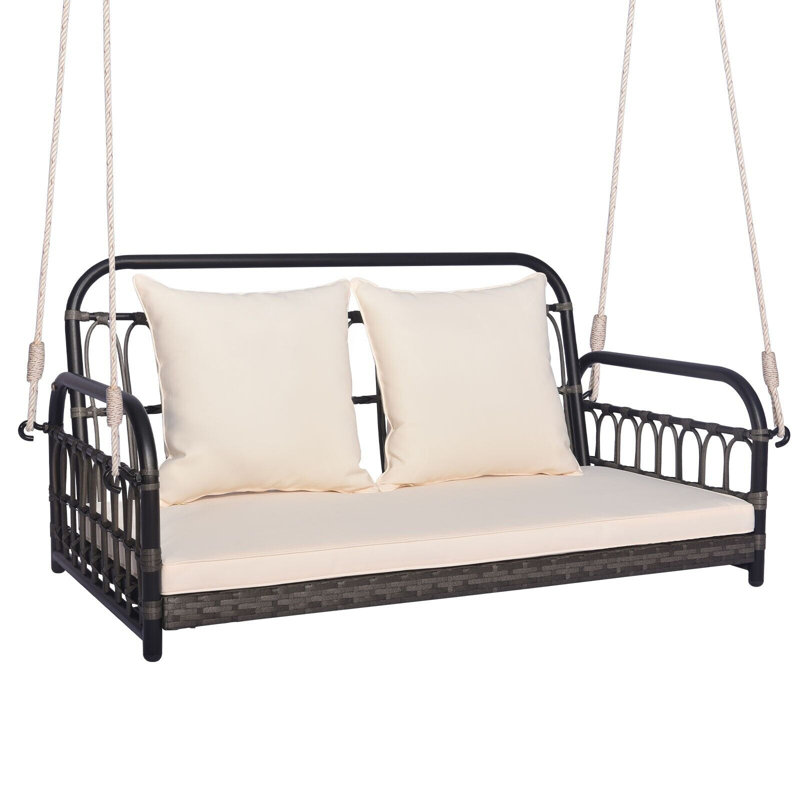 Amalina 2 Person Porch Swing, Beige