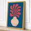 Modern Coral Arrangement Mid-Century 1 Piece Wrapped Canvas Wall Art-278328159-278328161