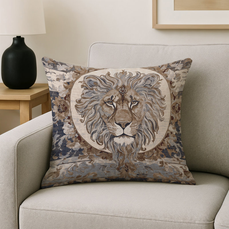 Coussin décoratif intérieur / extérieur gris Modern Modern, Carré 16 po, Imprimé animal gris 6