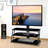 Black Multi-Function Angle And Height Adjustable Tempered Glass  TV Stand