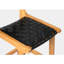 Ensemble de 2 tabourets de bar à structure en teck, hauteur de comptoir 24 po avec similicuir tissé noir-1074031686-1074031685