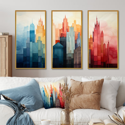 Watercolor Colorful New York City IV - City New York Wall Art