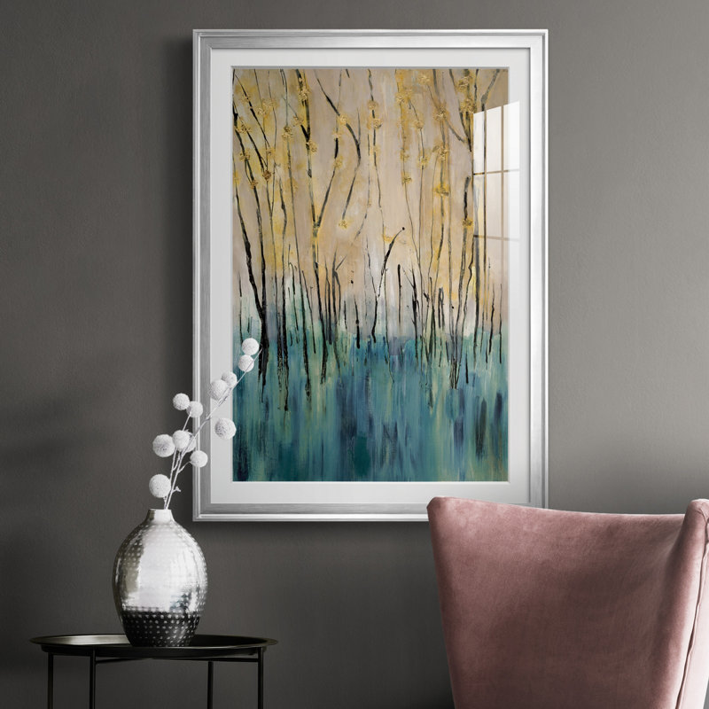 Impression encadrée de qualité supérieure Mountain Air - prête à être accrochée, H 30,5 po x l 42,5 po x P 1,5 po, Argent