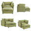 Ensemble de fauteuil d'appoint et de repose-pieds de 47 po de large - Fauteuil en chenille de luxe et demi pour coin lecture - Fauteuil robuste de 350 lb-211981951