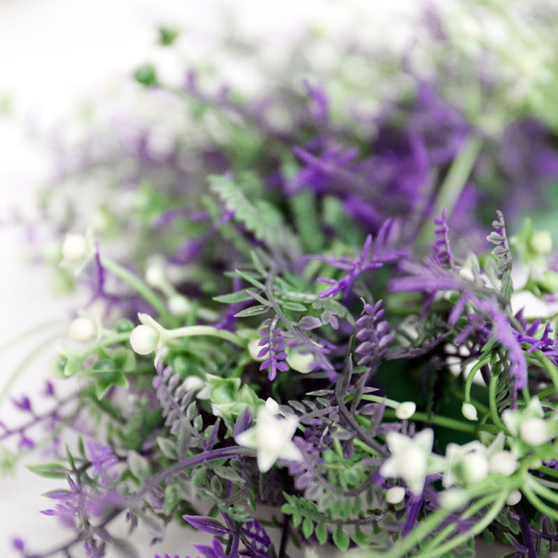 25cm Round Artificial Lavender Flower Wreath