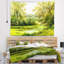 Tapisserie abstraite de paysage d'été vert-28482973