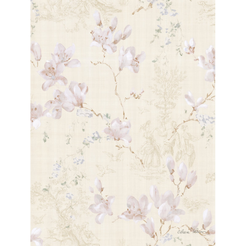 «Magnolia Toile On Canvas» par Cheri Blum, reproduction, H 40 po x l 30 po