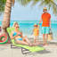 Chaise de patio, siège de détente pliant avec tissu inclinable et en filet, pour l'extérieur, chaise de bronzage de plage