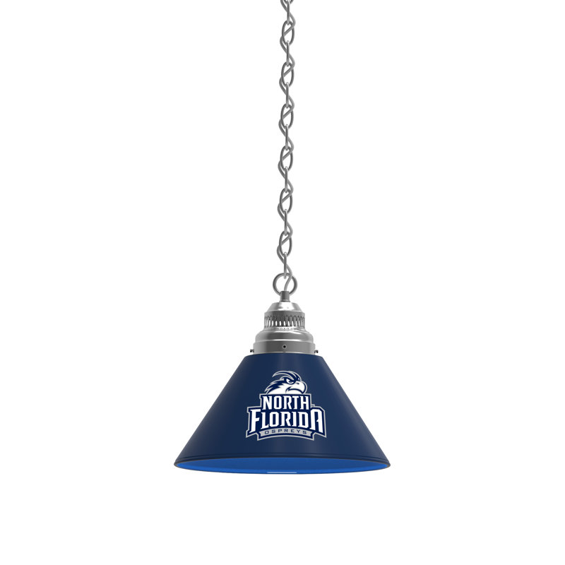 Mini-luminaire suspendu 1 lumière NCAA, Ospreys de North Florida, Chrome