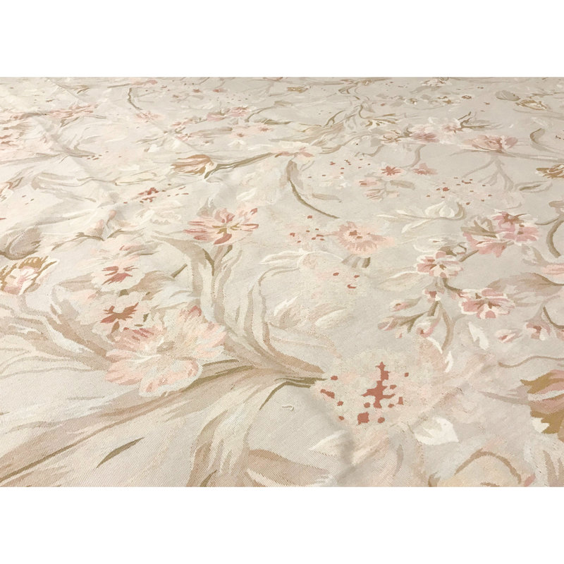 Hand-Knotted High-Quality Beige Area Rug