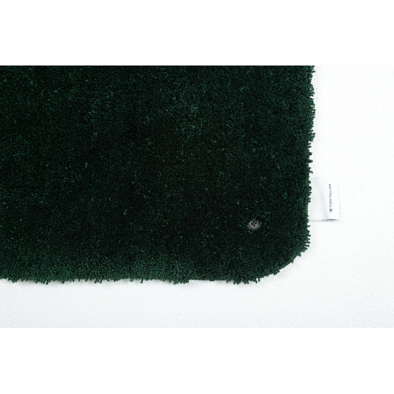 Rectangle Bath Rug, 70 x 120 cm, Dark green