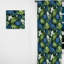 Auvent bleu azur et vert motif tropical II - Rideau tropical - Velours obscurcissant - 1 panneau-107598298