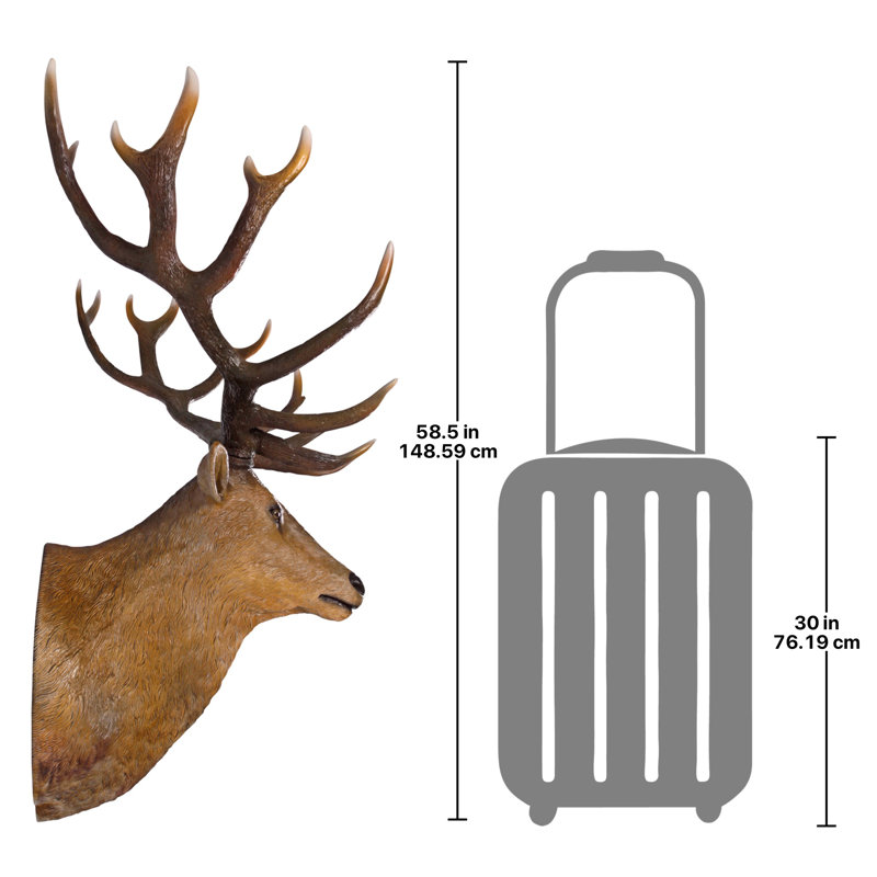Sculpture murale «Big Antler Buck»