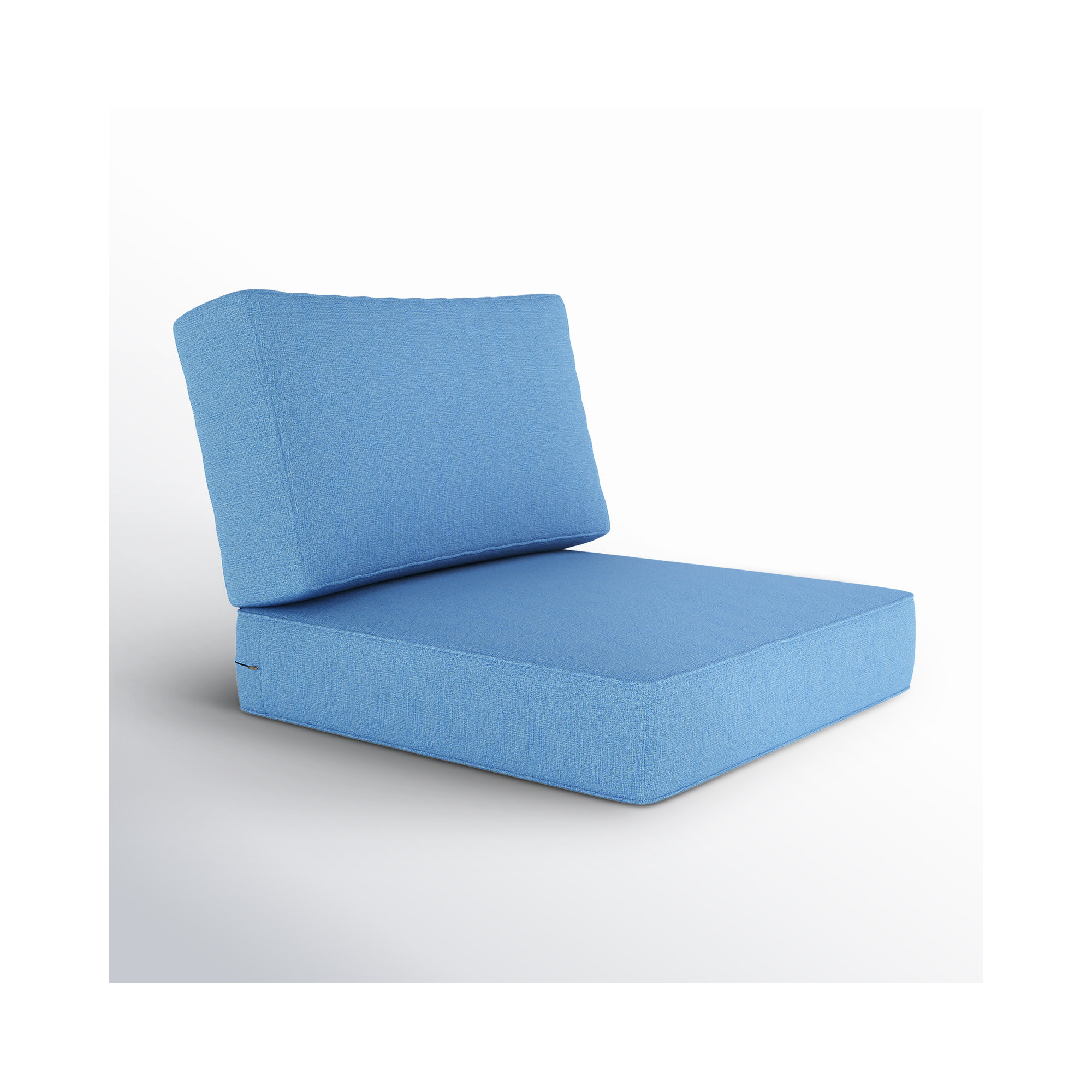 Lani Outdoor Sunbrella Seat/Back Cushion, Canvas Air Blue Sunbrella® Canvas