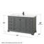 Ensemble de meuble-lavabo simple 60 "avec miroir Deborah-97759008-97759015