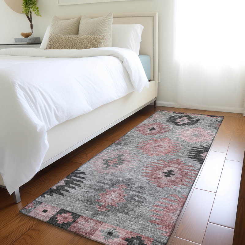 Premium Machine Washable Prisco Gray Rug, Runner 2'3" x 7'6"