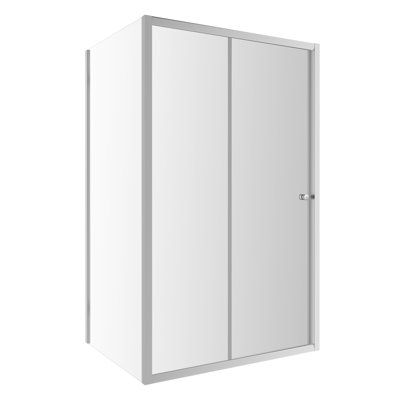 Bridgeway 1200mm W x 1850mm H Single Added Semi-Frameless Shower Door with Clear Glass