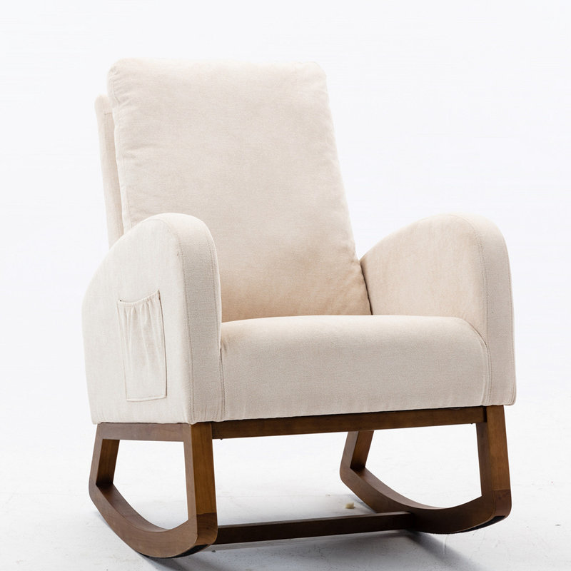 Chaise berçante Abhimanyu, Crème