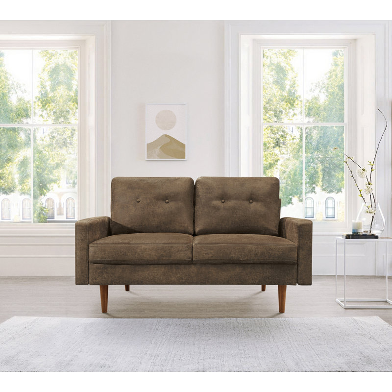 Causeuse Batel, Brun foncé 100 % polyester