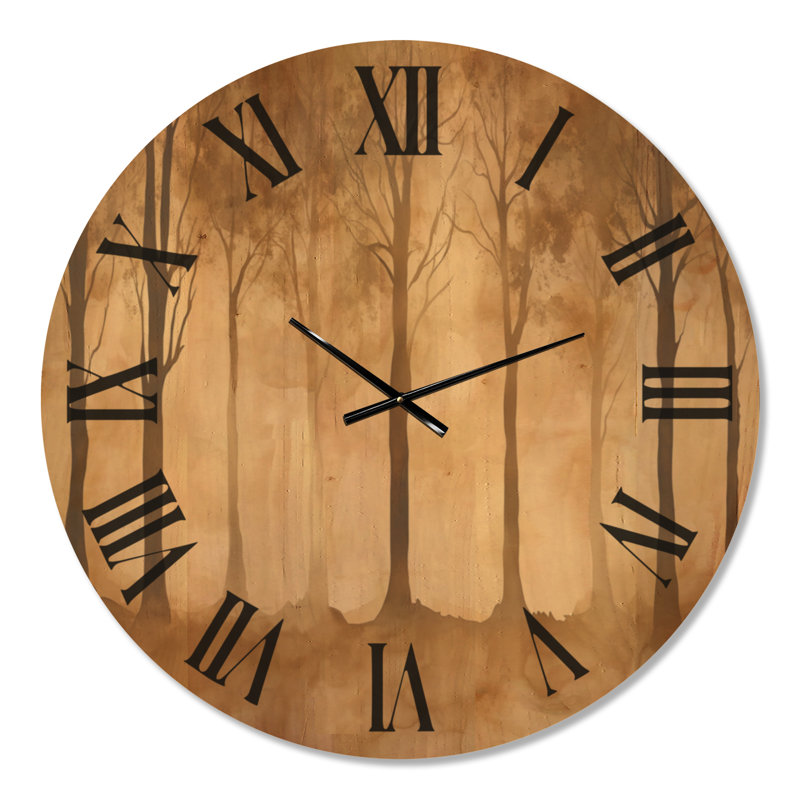 Très grande horloge murale en bois Wildwood, Oversized