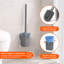 Silicone Toilet Brush with Ventilated Holder, Wall-Mounted or Freestanding-137013447