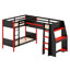 Lit superposé en L avec lit mezzanine pour jouer