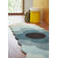 Wool Floral Area Rug in Teal/Cream/Black-63011428
